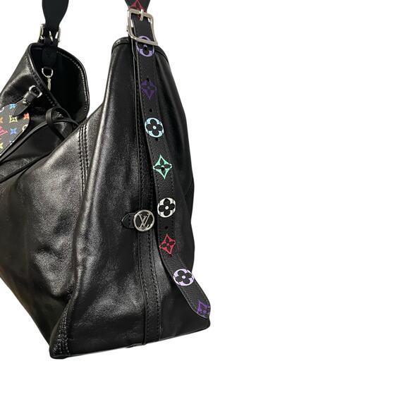 NWT Louis Vuitton x Murakami Carryall Vibe MM Noir Multicolor Handbag + Wristlet - Picture 6 of 16